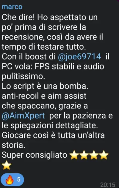 Recensione cliente