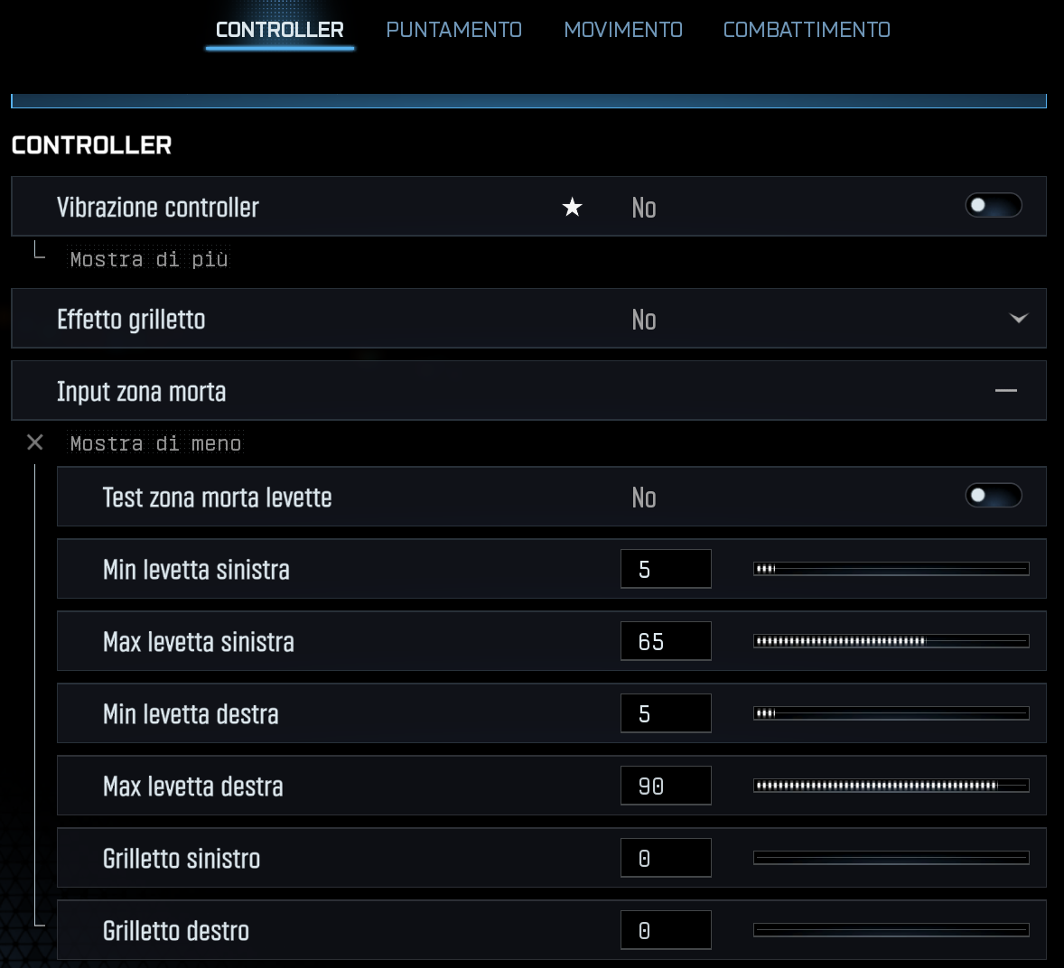 BO7 - Controller - Input zona morta