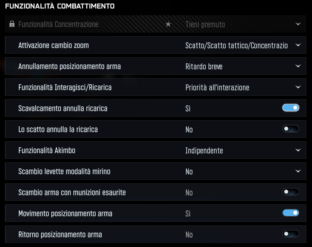BO7 - Impostazioni avanzate combattimento
